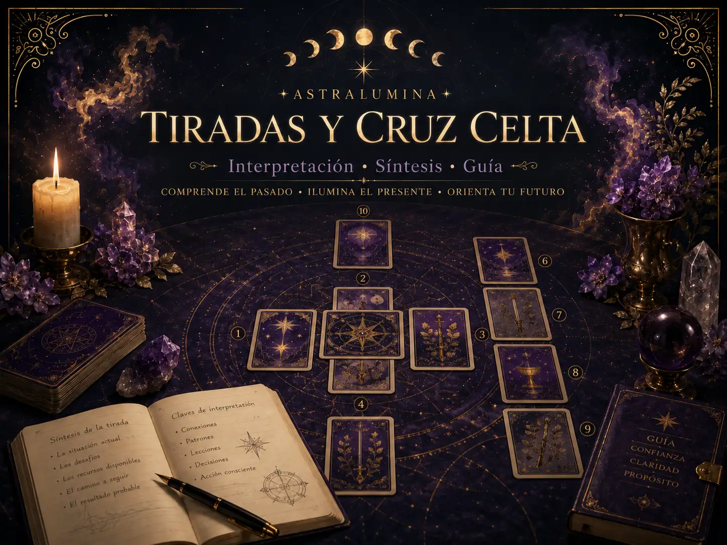 Tiradas y Cruz Celta del Tarot Waite Smith: interpretación, síntesis y guía